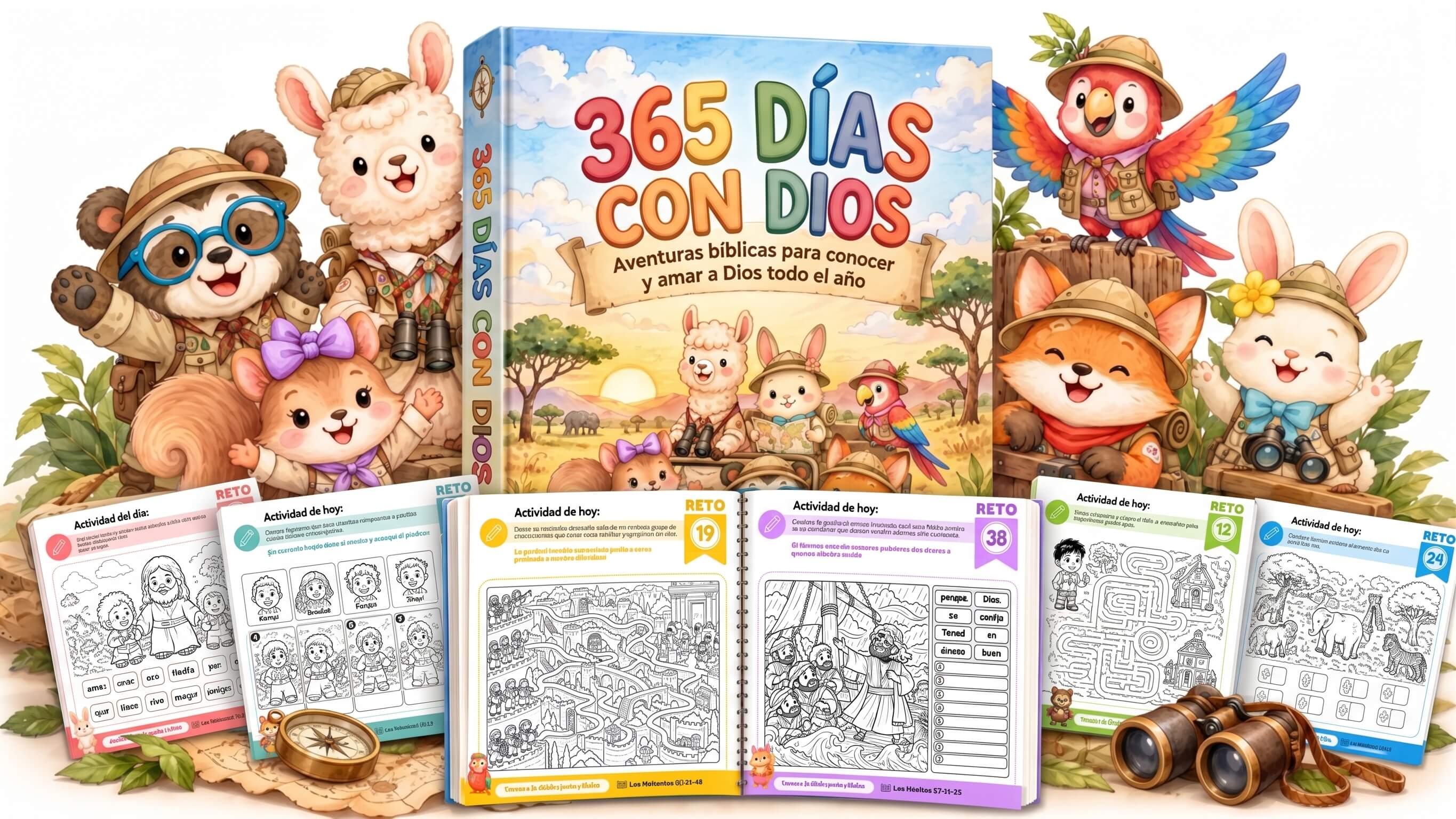Mockup de Mini Exploradores: 365 días con Dios